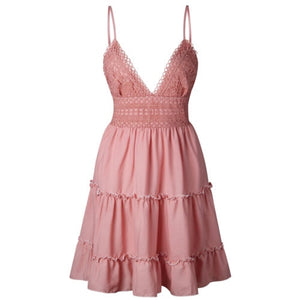 Sexy Strappy Lace White Mini Dresses